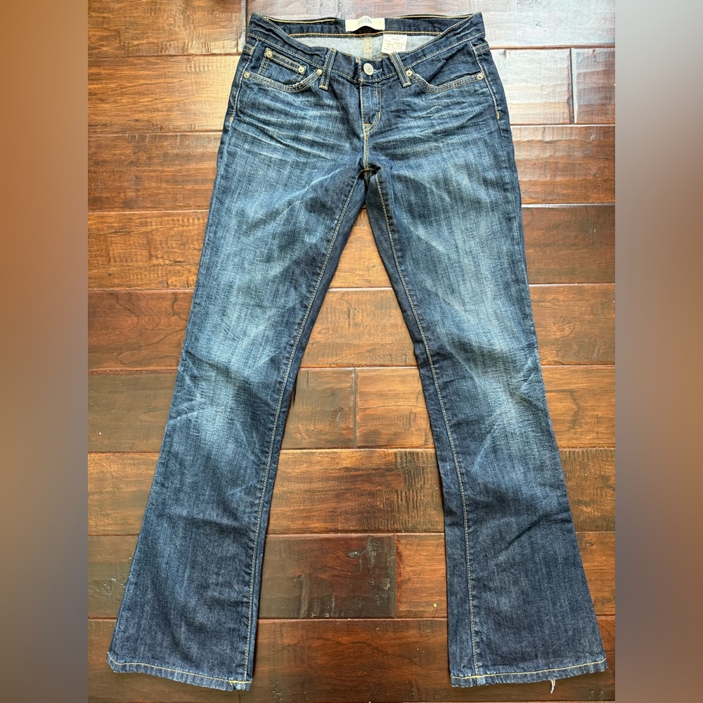 Y2K Gap Original Flare Stretch Low Rise Dark Wash Jeans Size 4 Reg